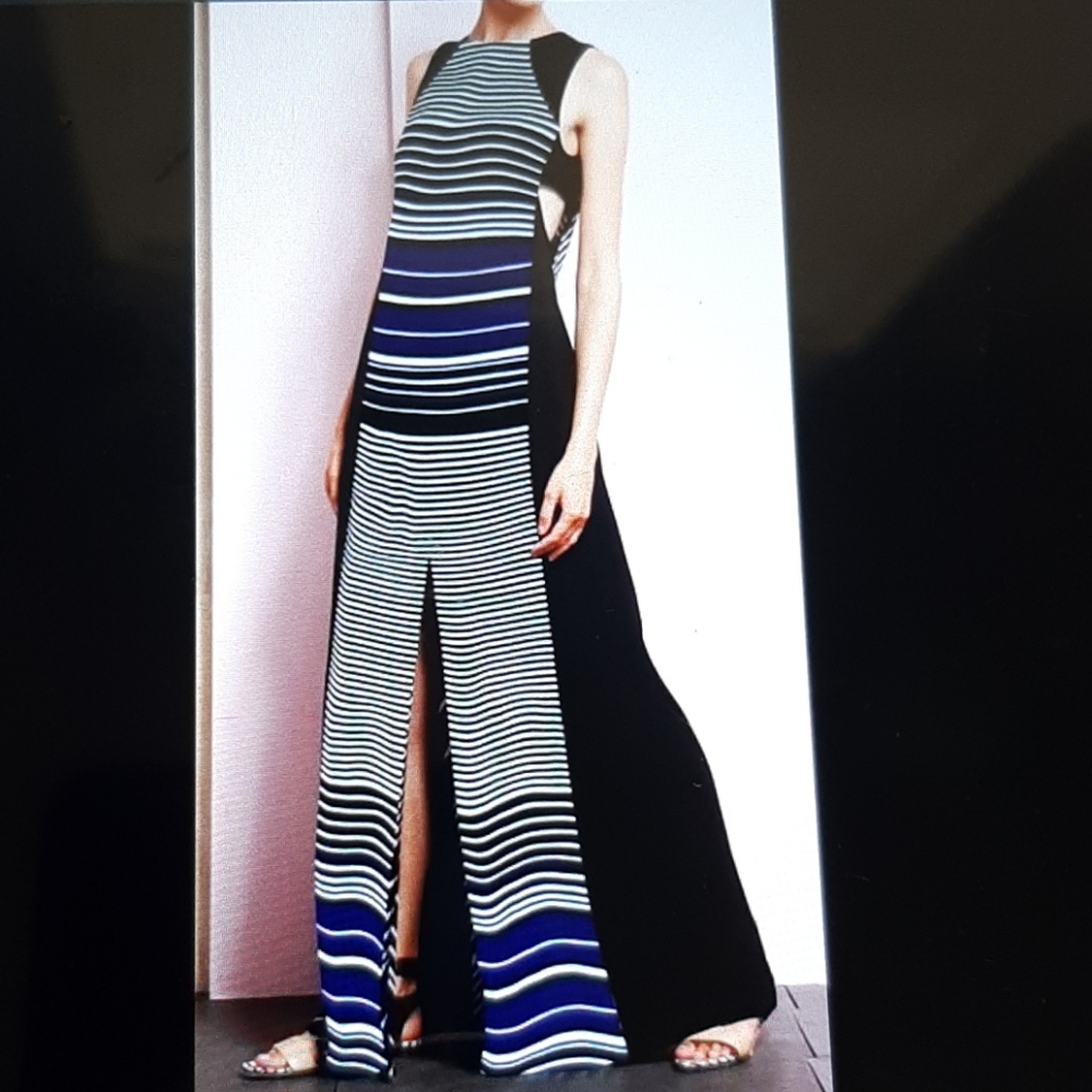 NWOT Adelyn Rae Striped Jersey Maxi Dress